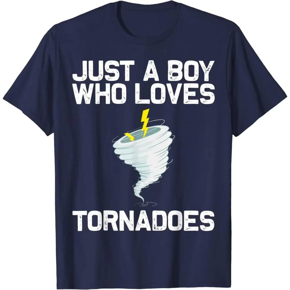 Vtipný dárek Tornádo pro chlapce děti hurikán lovce počasí pánské tričko nadměrné tričko ležérní bavlna denní čtyři roční období