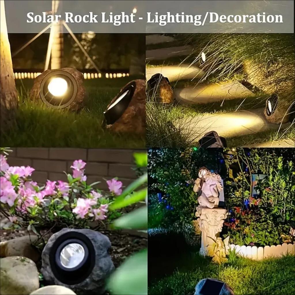 Courtyard Landscape Spotlight Outdoor Lighting Courtyard Imitation Stone Landscape Lamp Waterproof Resin Rock Stone Solar Lamp
