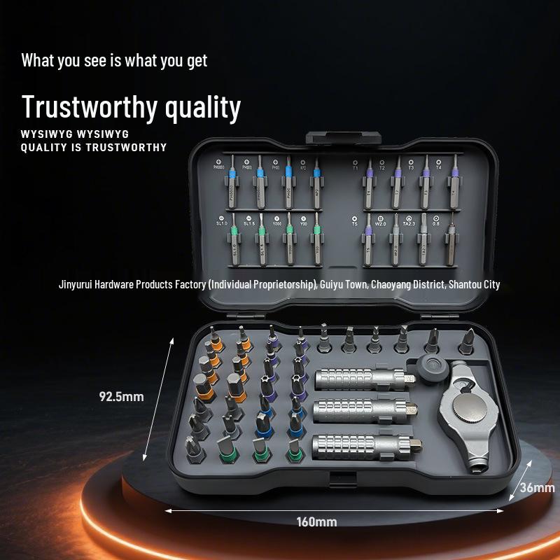 55-in-1 Multi-functional Ratchet Screwdriver Set with Strong Magnetic Bits for Electronics and Home Repair