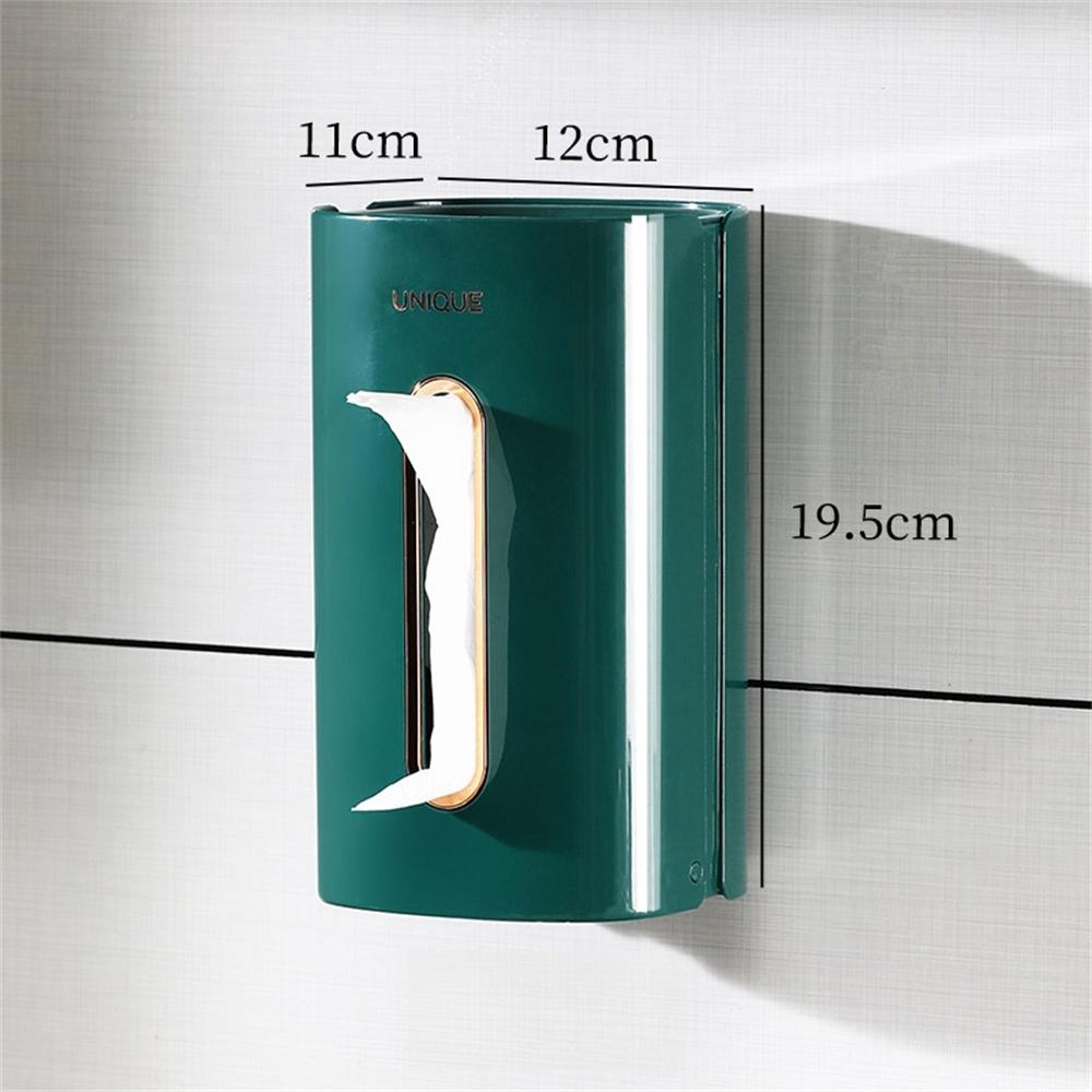 

Kitchen Wall-mounted Tissue Box Household Disposable Gloves Storage Case Toilet Paper Dust Waterproof Shelf Bathroom Organizer зелений
