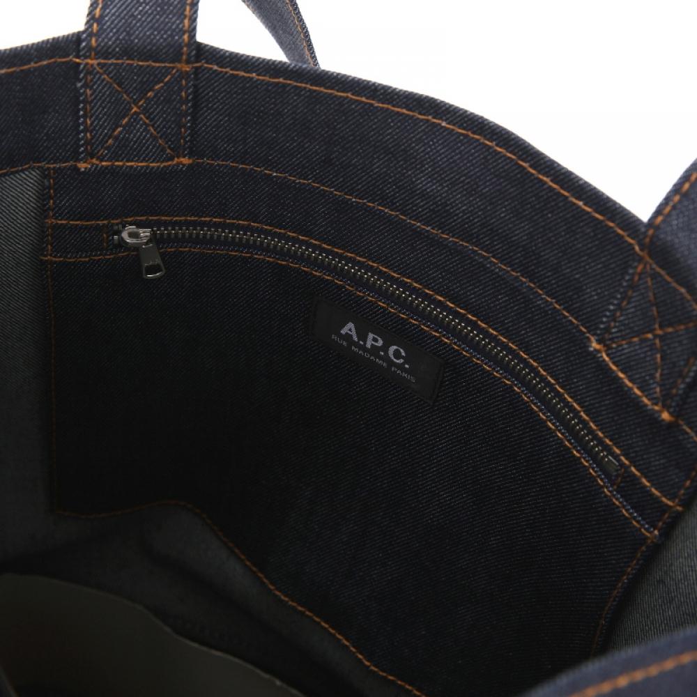A.p.c. Axelle Denim Tote Bag M61444 Iak Dark Navy
