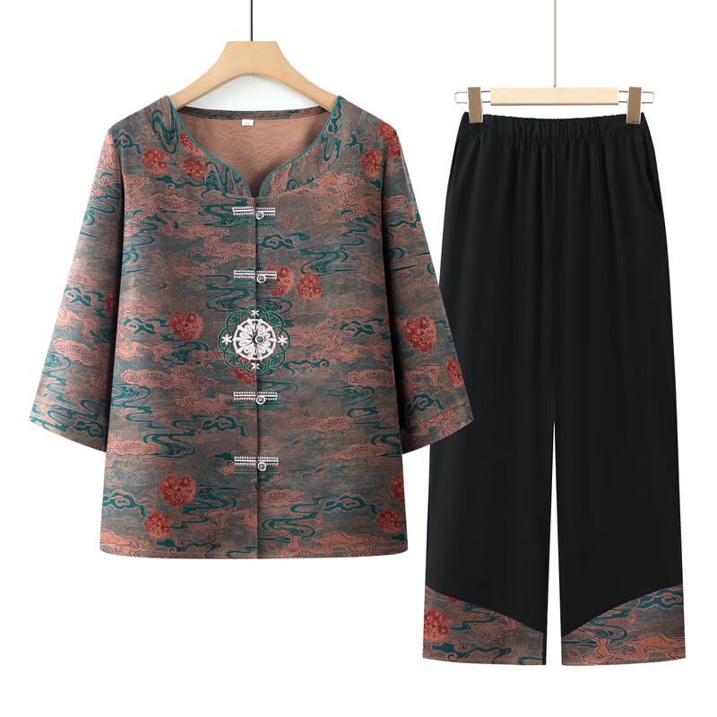 Elderly Women's New Chinese Style Two-Piece Set