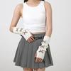 Soft Knitted Bow Arm Warmers Long Knit Sleeve Cover Y2K Y2K Fingerless Gloves  Girl