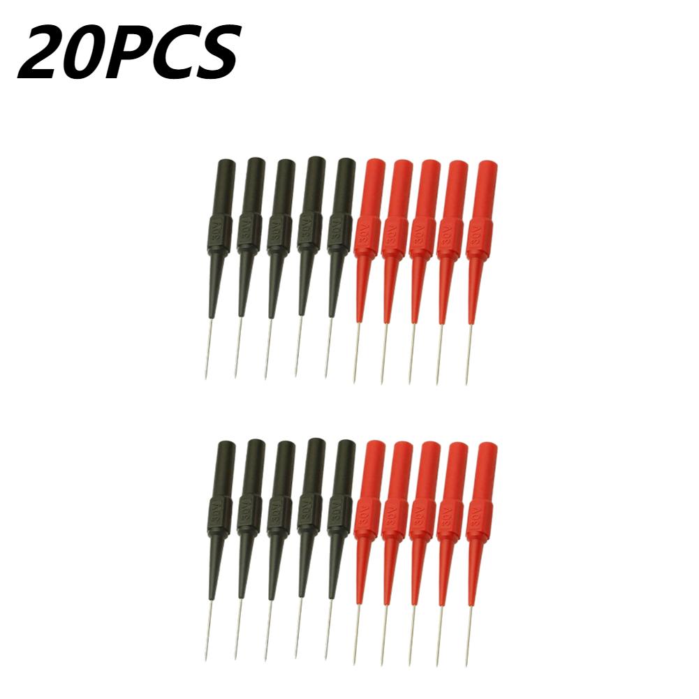 10-40PCS Multimeter Test Probes Test Tips Sensitive Non-destructive Multimeter Proof Tip Needle Probe Acupuncture Probe Tip Tool