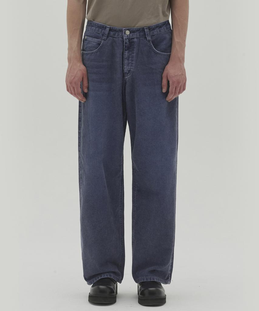 Sekeonmonollogeu Pigment Brush Corduroy Wide Pants Blue_Sept029Blue