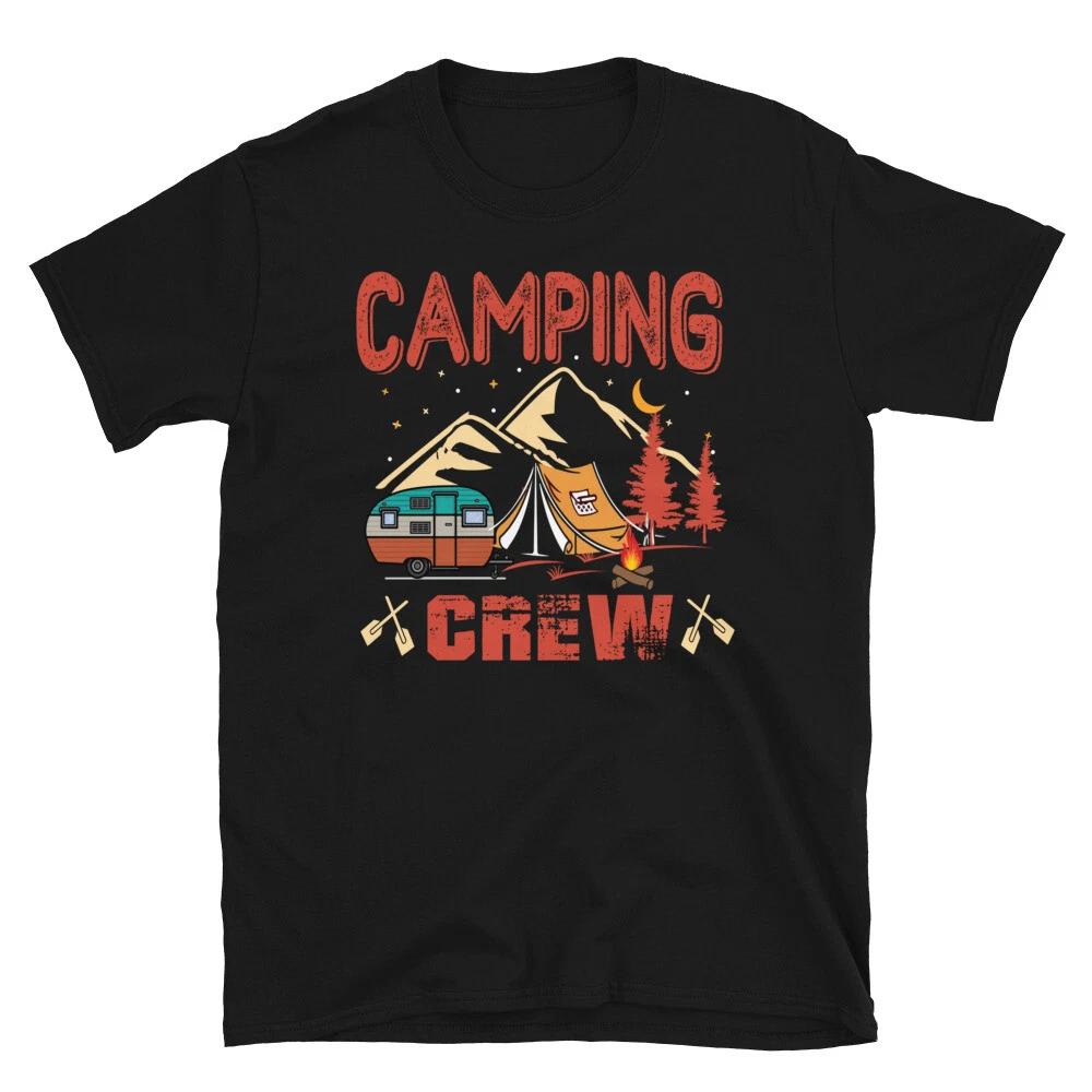Camping Crew Vintage Design Camping Novelty T-Shirt S