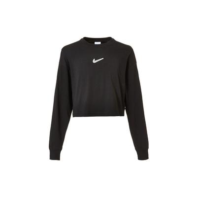 Sportswear Swoosh GX Contrast Logo Pullover Long Sleeve Sweatshirt Women Sweatshirt Black DR5633-010