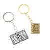 Christian Cross-shaped Keychain Alloy Keychain with Mini Book Pages Faithful Bag Charm Christian Anniversary Gift
