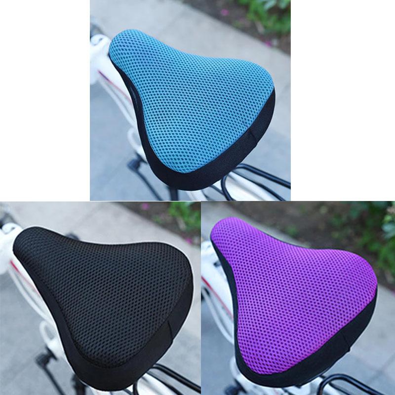 1-6Pcs Bicycle Saddle 3D Soft Bike Seat Cover Cycling Silicone Seat Cushion Cycling Breathable Saddle Comfortable Bicycle Bike