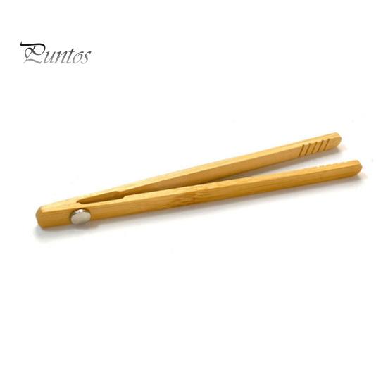 

1/2 шт. бамбуковые щипцы для тостера, магнитные щипцы для сервировки еды, мини-нескользящие бамбуковые принадлежности для салата с беконом и хлебом 1pc