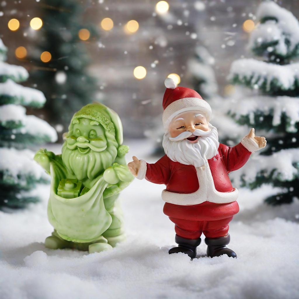 3D New Santa Claus Candle Silicone Mold Dome Tip Hat Series Santa Claus Aromatherapy Gypsum Resin Mold Christmas Decorative Gift