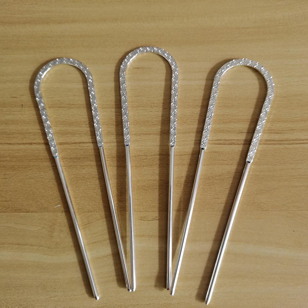 3er-Set U-förmige Haarnadeln, Haarstäbchen aus Legierung, handgefertigte Haarspangen, Brautschmuck für Damen, Hochzeitsfrisuren