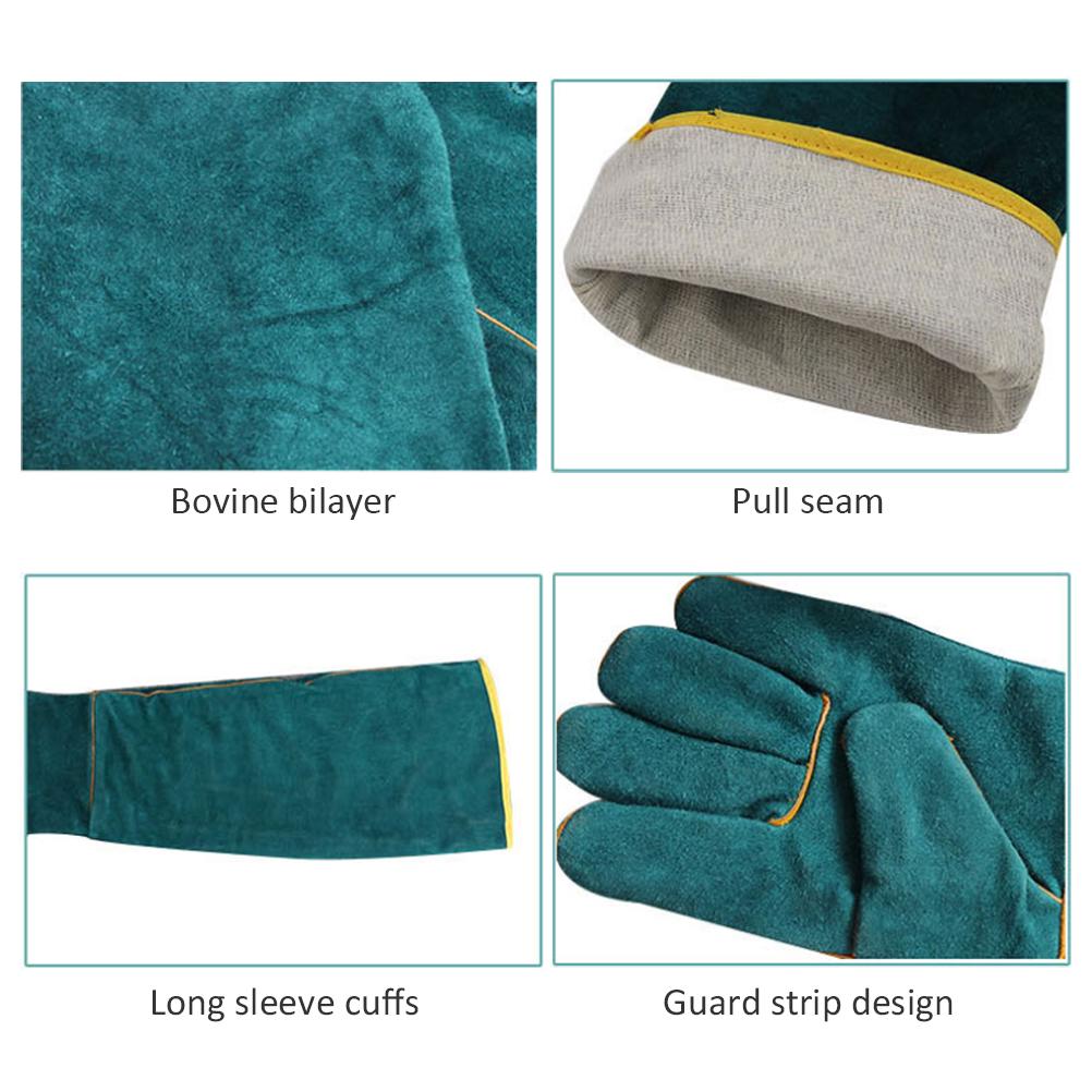 Anti-Biss Sicherheits-Handschuhe Lange Leder Schutzhandschuhe Haustiere Greifen Biss-Schutzhandschuh