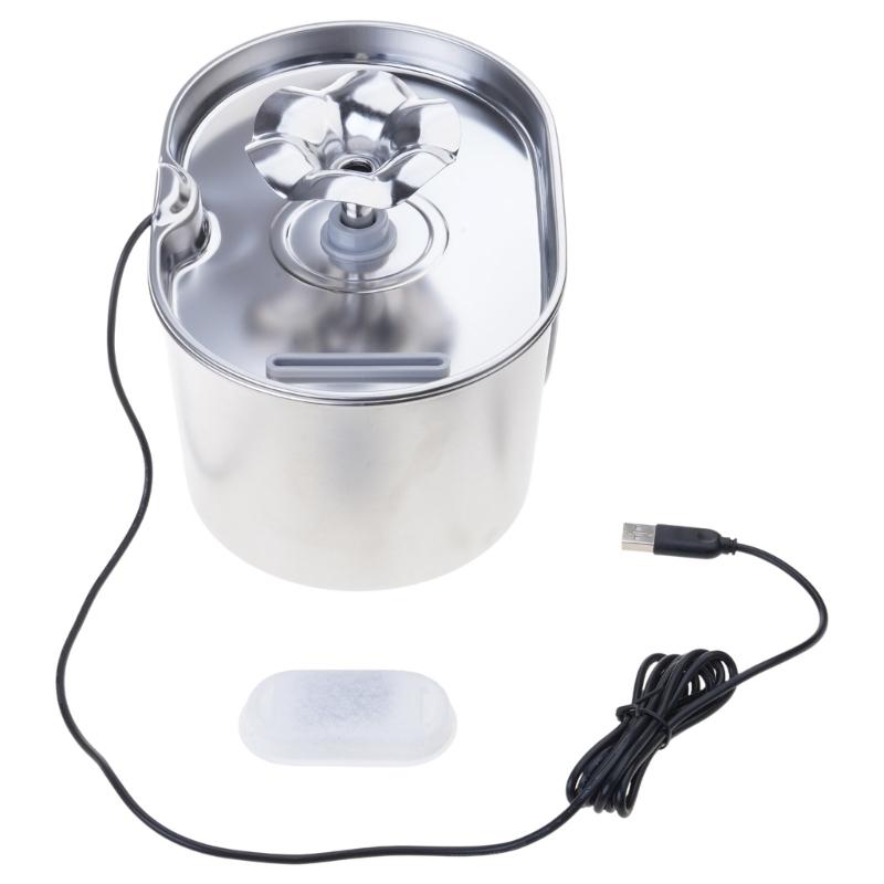 2.6L Cats Water Fountain Cats Drinking Dispenser Quiet Pet Water Dispenser Drinking Bowl for Pet Cats Dog Watering Supply