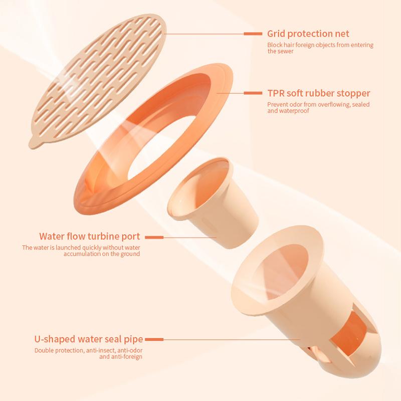Toilet Insect-proof Anti-odor Deodorant Floor Drain Cover Sewer Deodorant Floor Drain Core Household Kitchen Toilet Bathroom