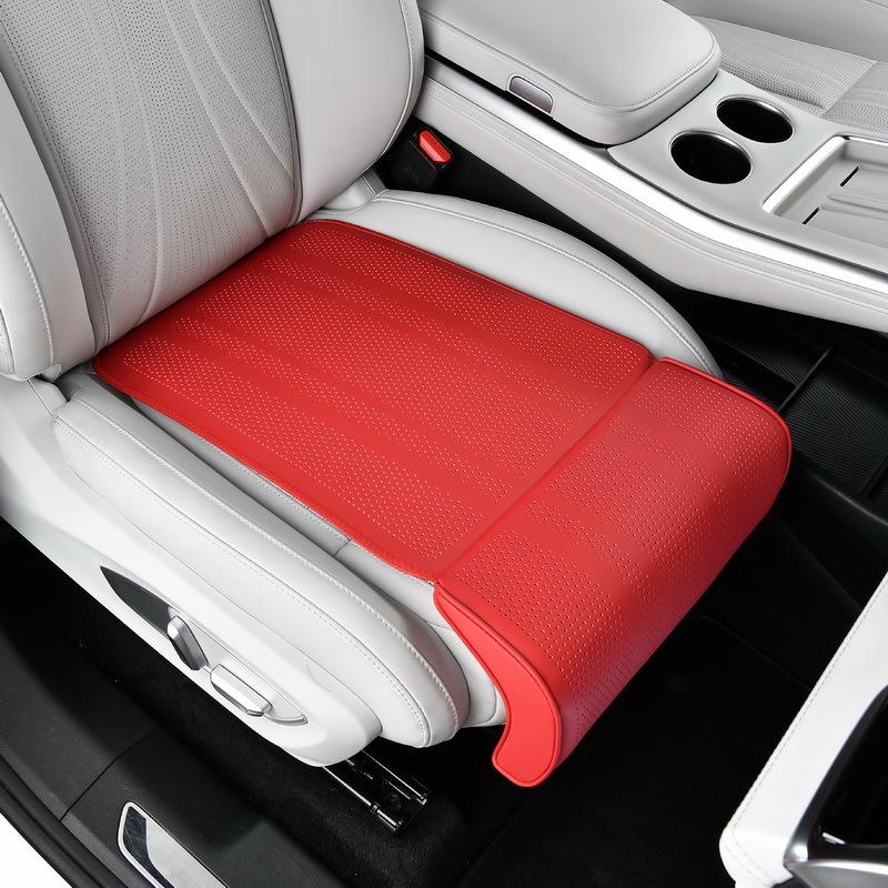 All-Season Luxury Car Leg Rest Pad - Pinhole Ventilated Comfortable Leather Seat Cover with Extended Leg Rest