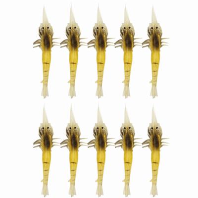 10PCS Soft Shrimp Fishing Lures Lifelike Shrimp Baits Durable Shrimp Lures  Bass Fishing