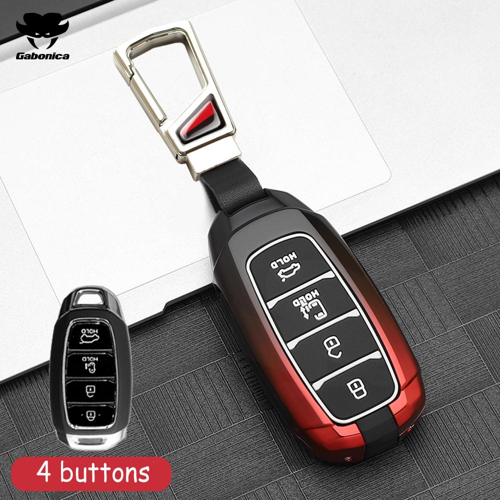 Alloy Car Key Cover For Hyundai N Line Verna Solaris Elantra Azera Kona Encino Grandeur Azera Palisade I30 Ix35 Accent Santa Fe