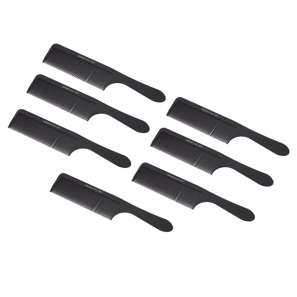 7pcs Hair Dressing Comb Professional Prevents Static Fine Tooth Carbon Fiber Hair Styling Comb for