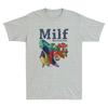 MILF Unisex I Love Fish Funny Fish Graphic Quote Vintage Unisexs Short Sleeve TShirt