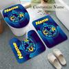 Club America (5) Custom name Flannel Toilet 3 Piece Set Soft Bathroom Rug Toilet Seat Cover for Bathroom Home Decor