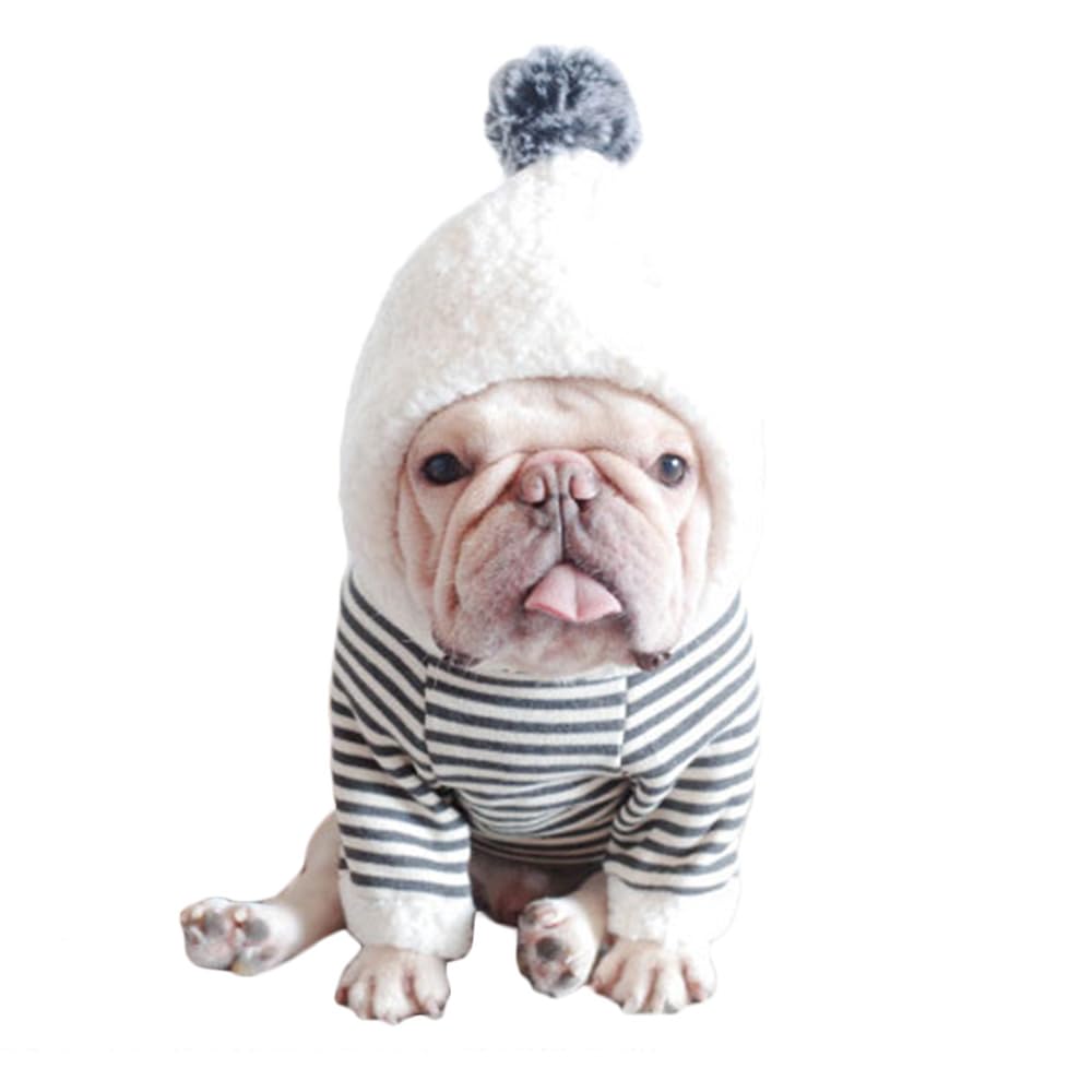 

CLARAH Dog Wear Hoodie, Fluffy Fleece-Lined, Nekopos Shipping Available, Size M, Gray, dt191011211