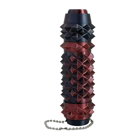 3D-gedrucktes 7-in-1 Fidget Toy mit Klicker, Spinner, Aufbewahrung, Massage-Roller, Labyrinth, Stacheliger Griff, Stressabbau, Schmerz, Stimming-Werkzeug, Sensorisches Spielzeug mit Kugelkette