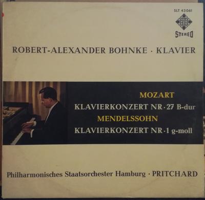 LP Record WOLFGANG AMADEUS MOZART, FELIX MEND - Klavierkonzert Nr. 27 B-dur / Klavi SLT43061 Telefunken Germany Classical Used