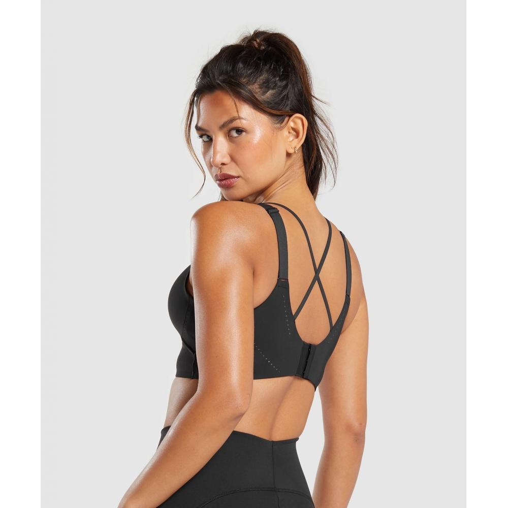 Gymshark Longline Crossback Sports Bra Black B6a6l Bb2j