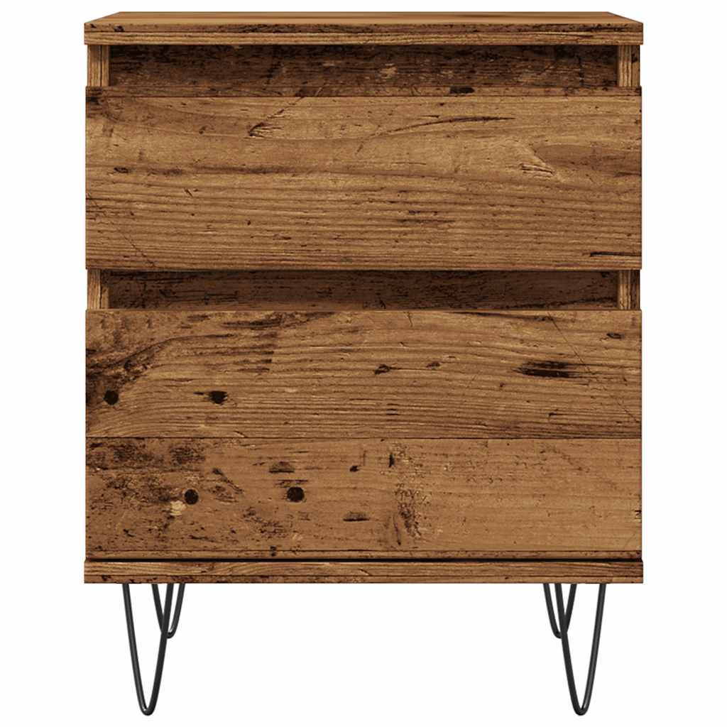Vidaxl Szafka Nocna, Stare Drewno, 40X35X50Cm, Materiał Drewnopochodny