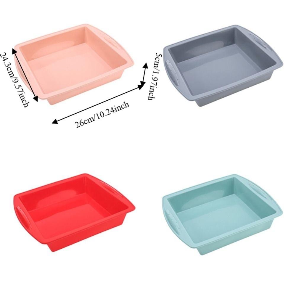 2PCS Heat Resistant Silicone Square Brownie Pan Flexible Dessert Baking Mold  Lasagna