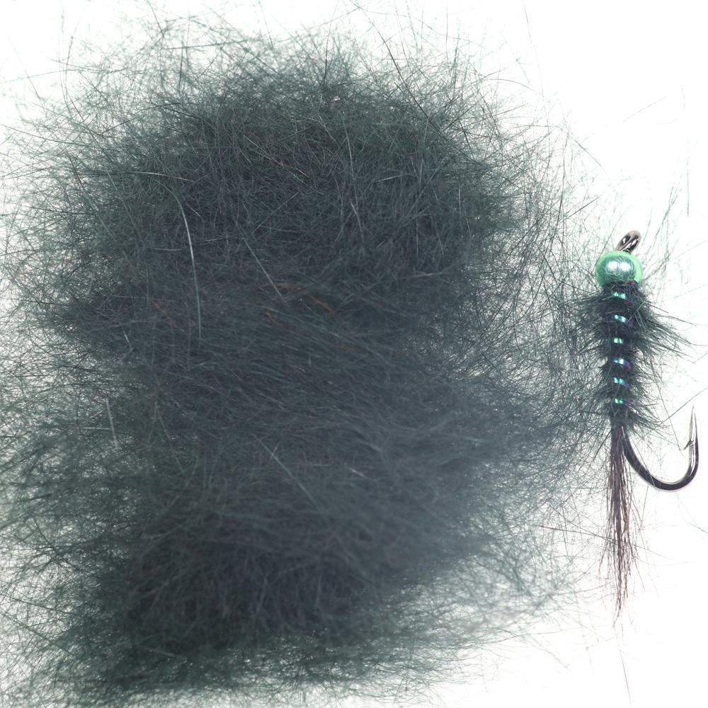 Bimoo Squirrel Hair Fiber Natural Dubbing Fiber for Nymph Scud Streamers Fly Tying Material Orange Green Olive Black Gray 1 Pack