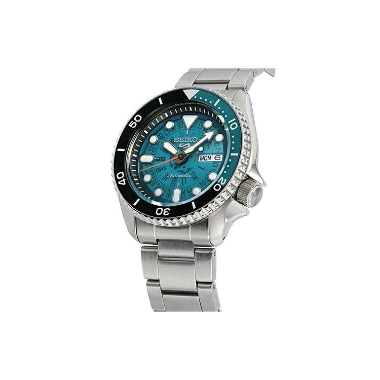 Seiko 1970s Time Sonar Tribute Skull Diver Sports Watch Men watches Lucky-Blue Stainless-Steel Blue SRPJ45K1
