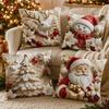 Detachable Soft Christmas Pillow Covers 45x45cm Christmas Themed Pillow Case Sofa House Room