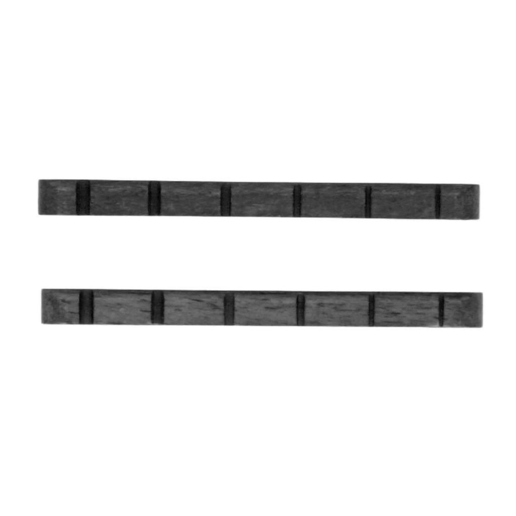 2Pcs Electric Guitar Nut Bone 6 String Pre Slotted Guitar Nut Replacement for Strat Black