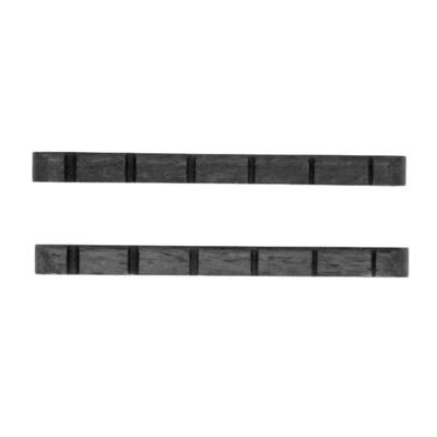 2 Stück E-Gitarrensattel Knochen 6 Saiten Vorgeschlitzter Gitarrensattel Ersatz für Strat Schwarz