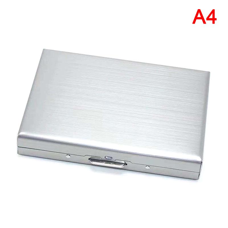 Aluminium Antimagnetischer Kartenhalter Damen Herren Metall Rindsleder Kredit