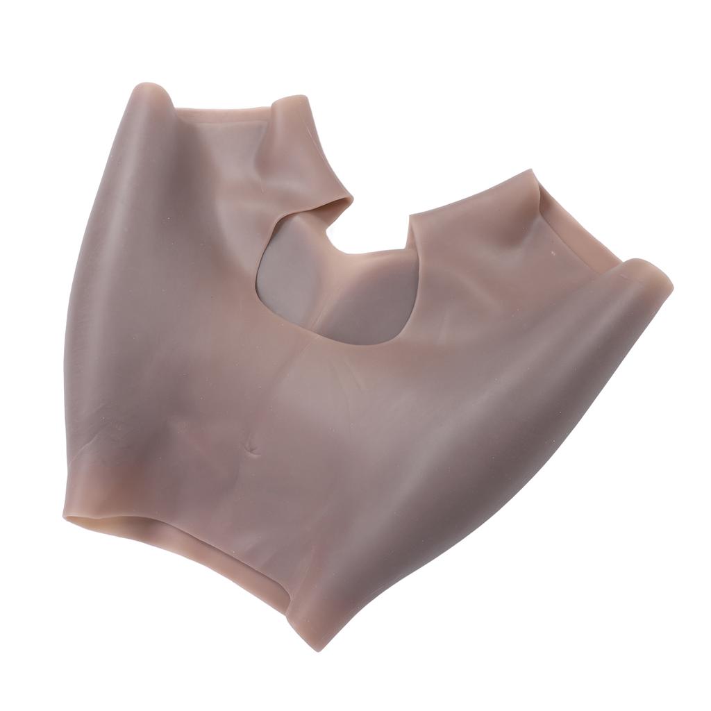 Silicone Pants Butt Shapewear Underwear Breathable Open Crotch Padded Thickening Silicone Butt Shaper Control Shorts Coffee M