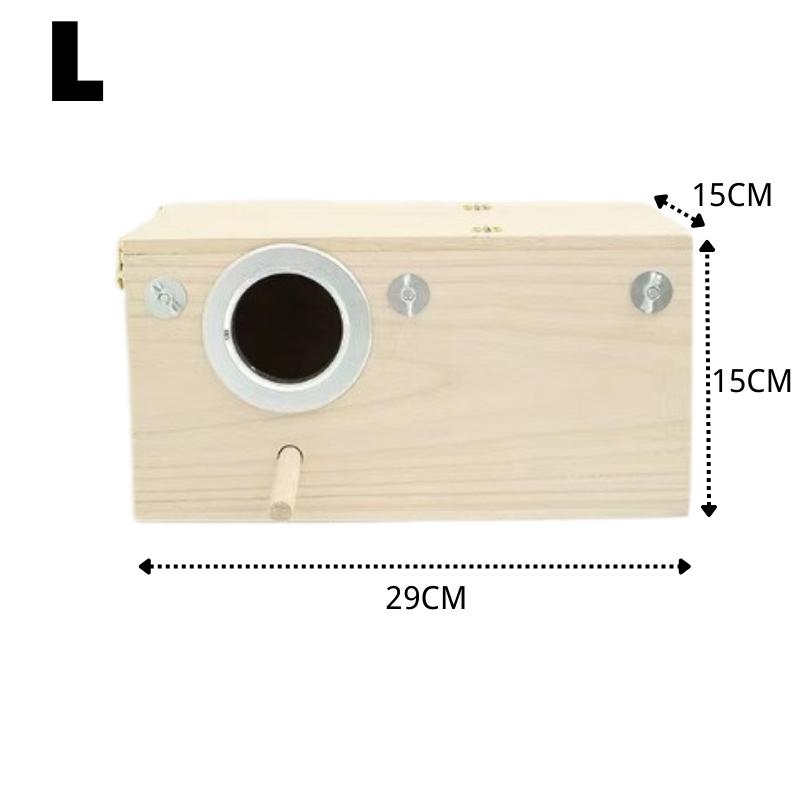 Transparent Wooden Bird House Nest for Parrots Parakeets Cockatiels Breeding Box Cage Accessories  Home Balcony Decoration Easy