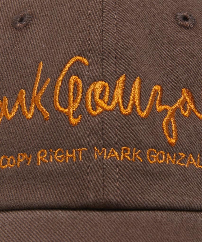 MARK GONZALES Signed Logo Lettering Ball Cap - Brown