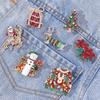 Christmas Brooch Set: Flag, Tree, Sleigh & Bell Designs