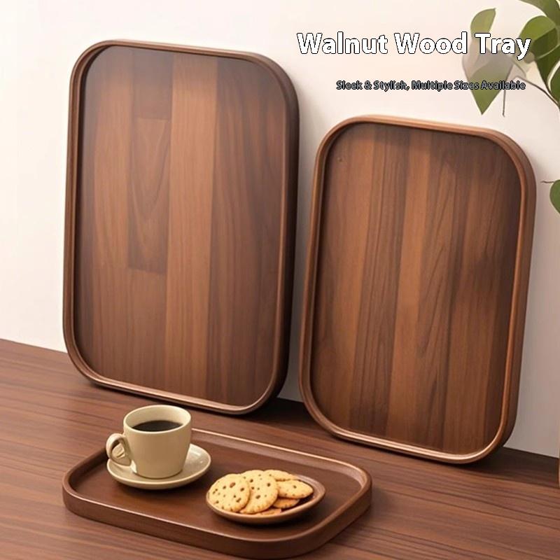 Gianxi Japanese Bamboo Household Tray Rectangular Hotel Solid Wood Dinner Plate Afternoon Tea Dessert Dim Sum Plate Tea Tray