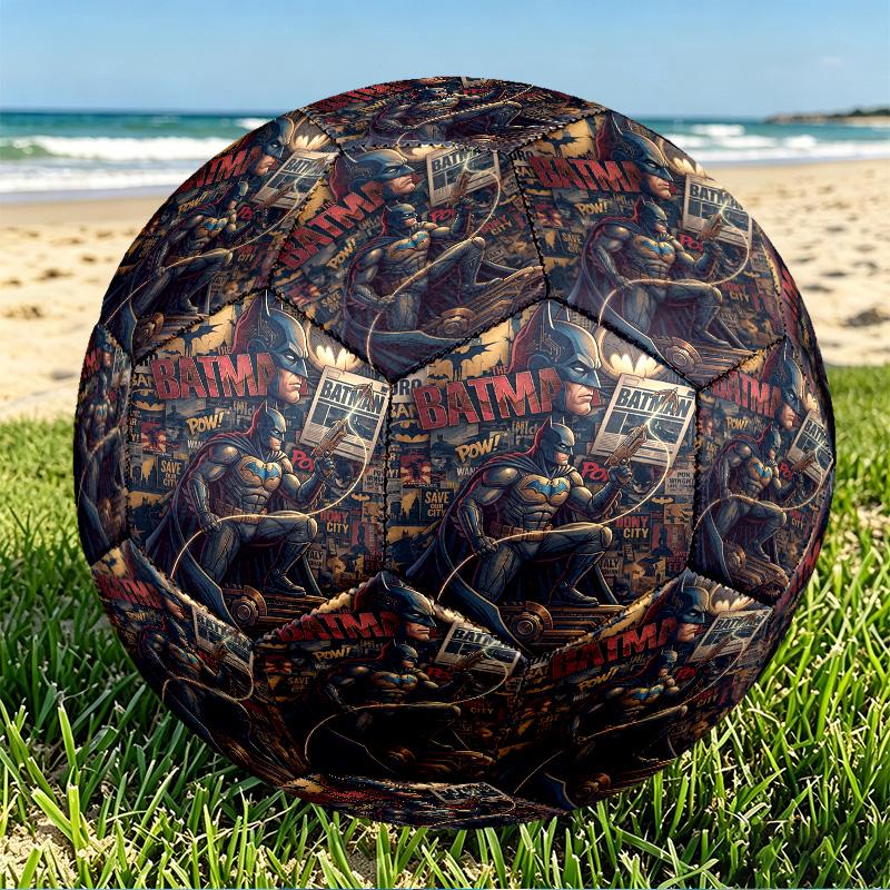Batman Print Size 5 Soccer Ball, PU Wear Resistant Football for Match Training and Daily Practice, Birthday Gift for Soccer Fans