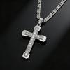 European and American Men and Women Light Luxury Design Pendant Cross Double-layer Necklace Clavicle Chain
