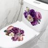 Fresh Breeze Purple-pink Floral Toilet Paper Sticker - Romantic Elements - Self-adhesive Seamless Sticker