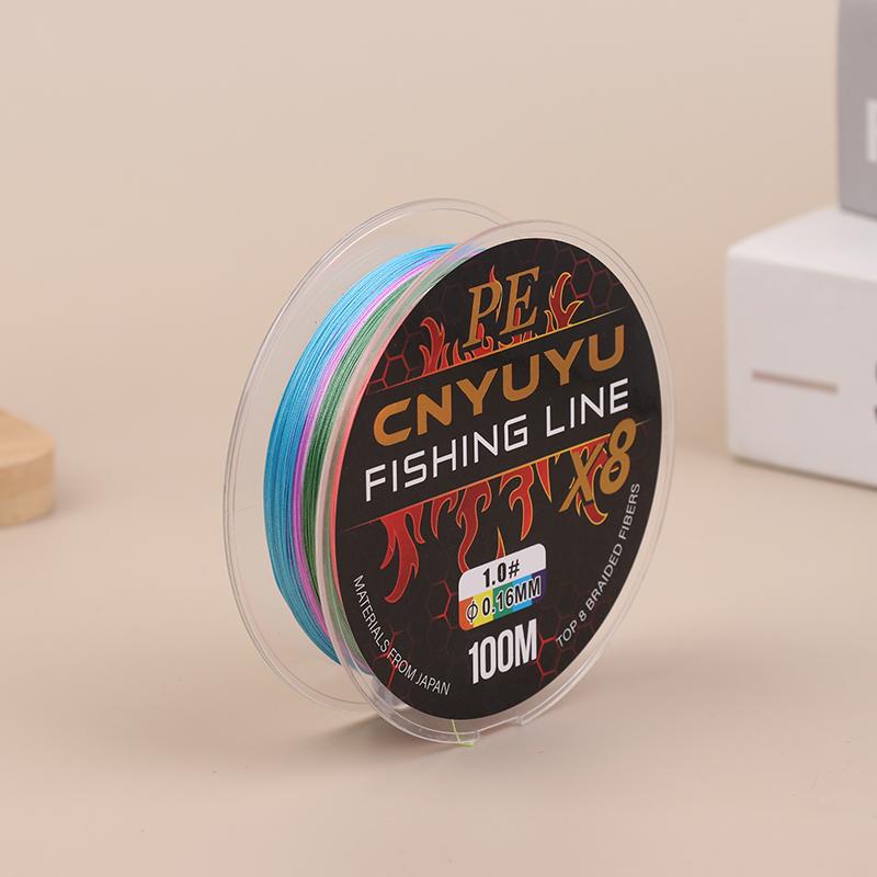X8 Fili Intrecciati Linea da Pesca in PE 100M Linee Intrecciate Resistenti all'Abrasione Alte Prestazioni Linea da Pesca in PE Forte e Liscia