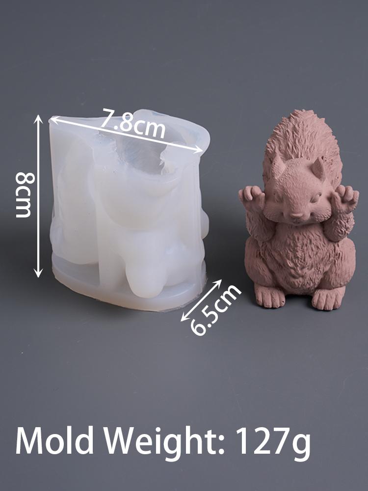 

3D Squirrel Candle Mold DIY Cute Animal Craft Making Tool Aromath Soap Plaster Resin Silicone Casting Molds Home Decor Art Gifts