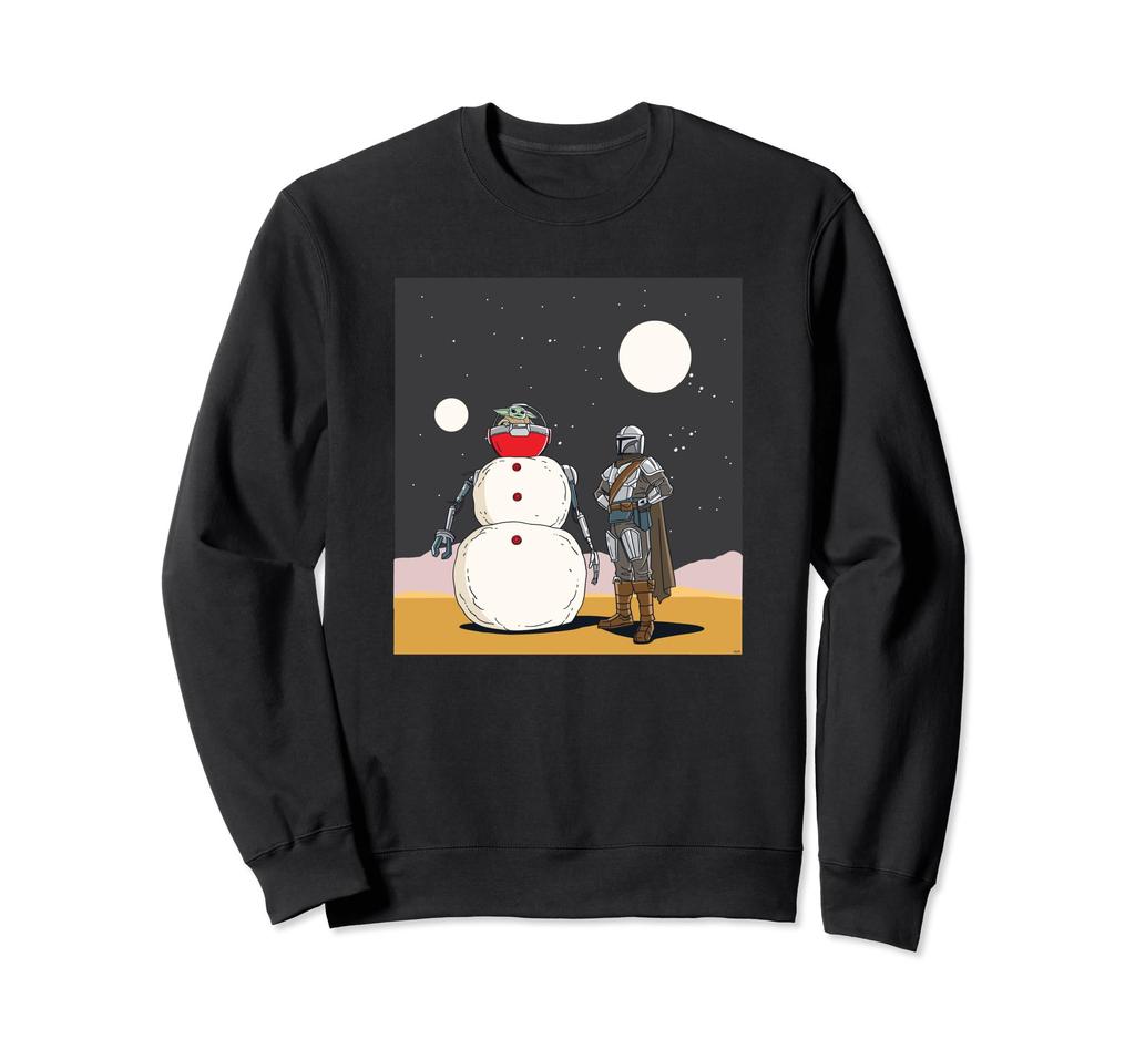 Star Wars The Mandalorian and Grogu Christmas Holiday Snowman Sweatshirt