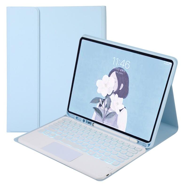 Bluetooth Keyboard Case With Backlit Keys IPad 10th 11th Gen Air 4 10.9 Inch Pro 11 Stand Cover PU Leather Full