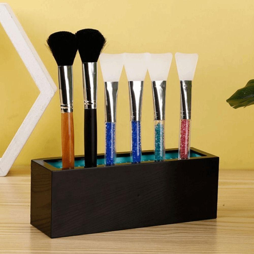 Compact Cosmetic Brush Drying Rack Creative Toothbrush Drying Shelf Pen Storage Case Makeup Tools